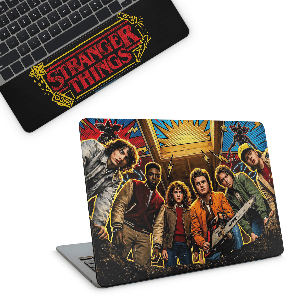 Stranger Things Comic Laptop Skin - laptop skins