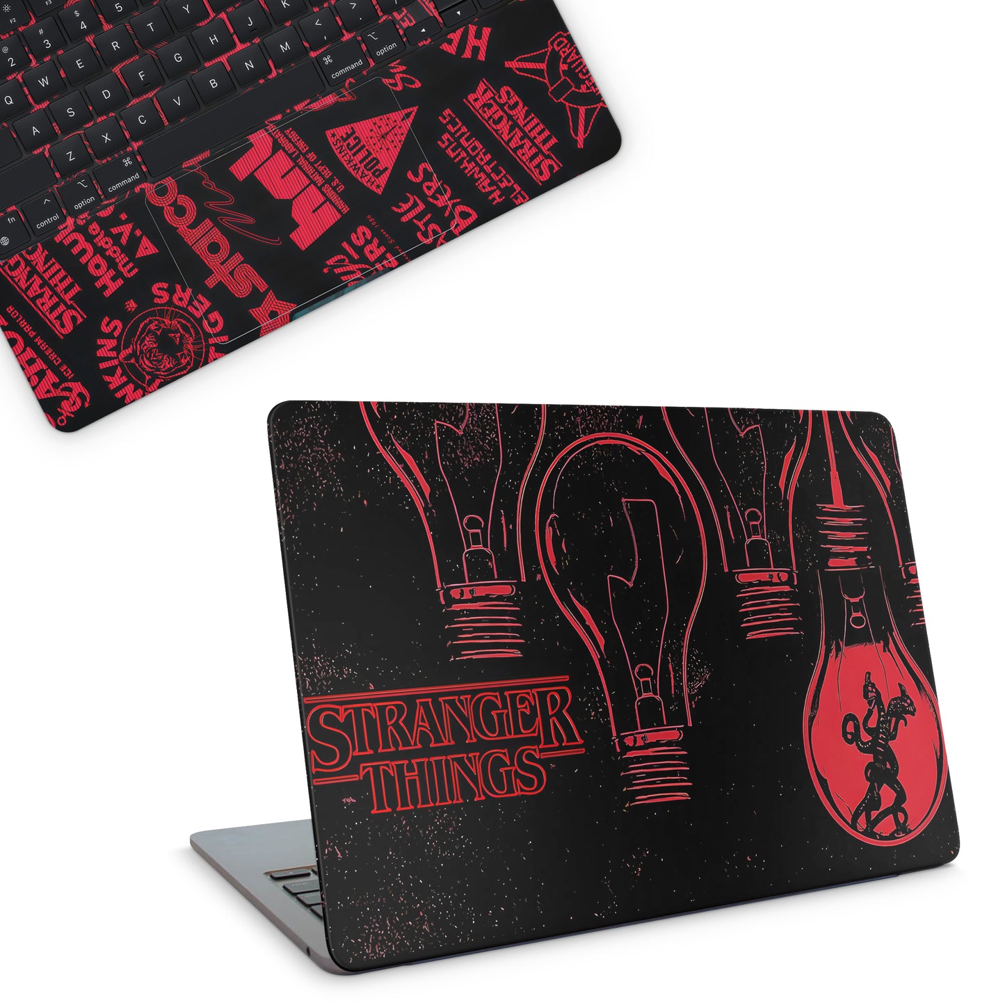 Black Stranger Things Macbook Skins
