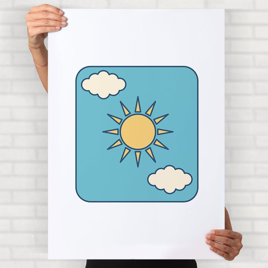 Sun & Clouds Poster - Posters