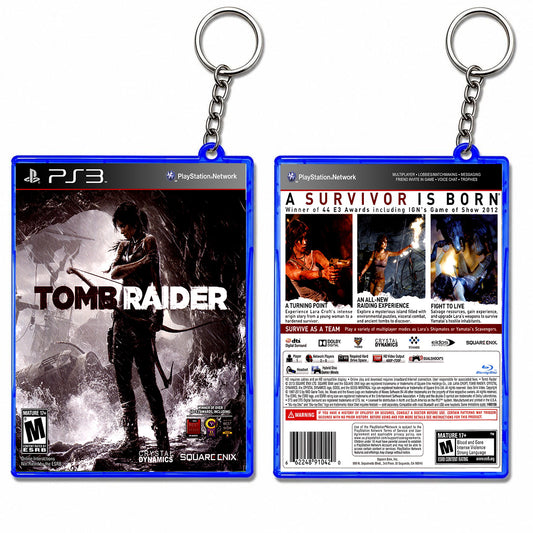 Tomb Raider keychain PS3 mini game case replica