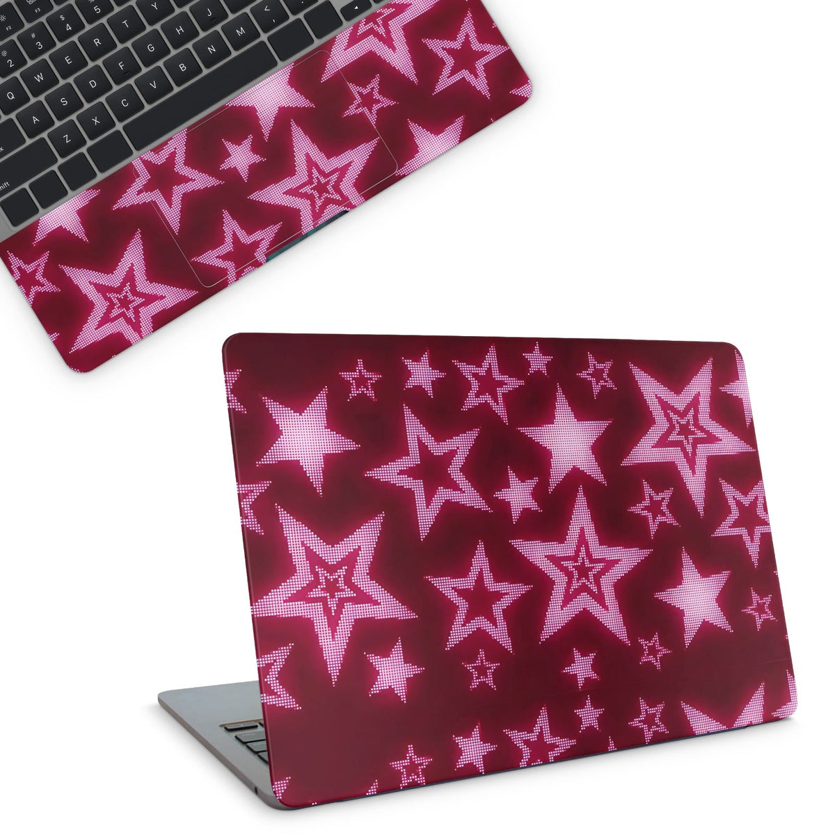Y2K Pink Stars Laptop Skin - laptop skins