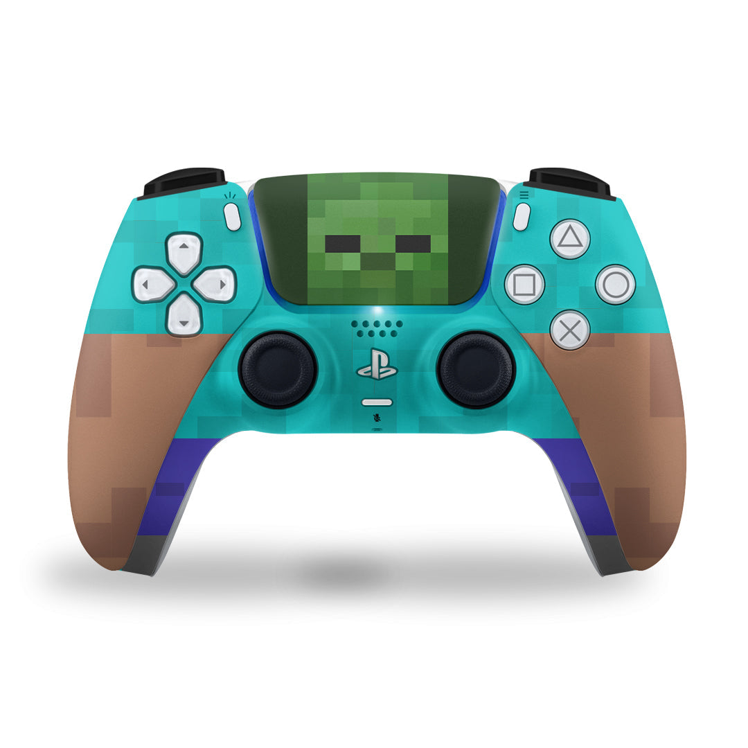 ps5 controller skins with creeper zombie 